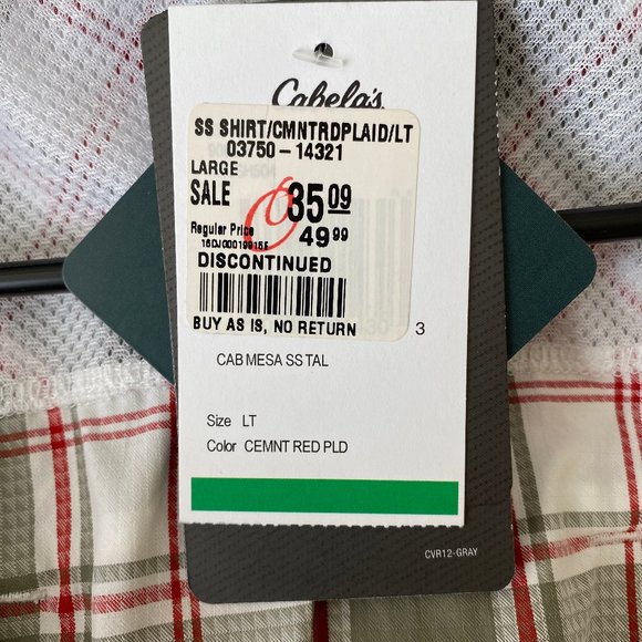 Plaid Cabela's Button Up - Picture 7 of 8